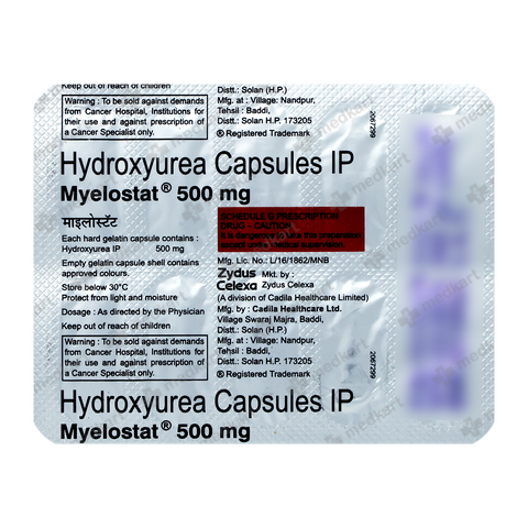 MYELOSTAT 500MG CAPSULE 10'S