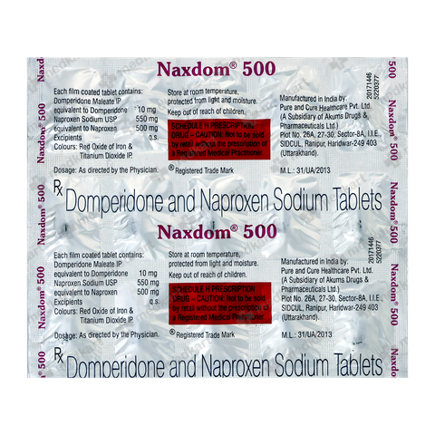 NAXDOM 500MG TABLET 15'S