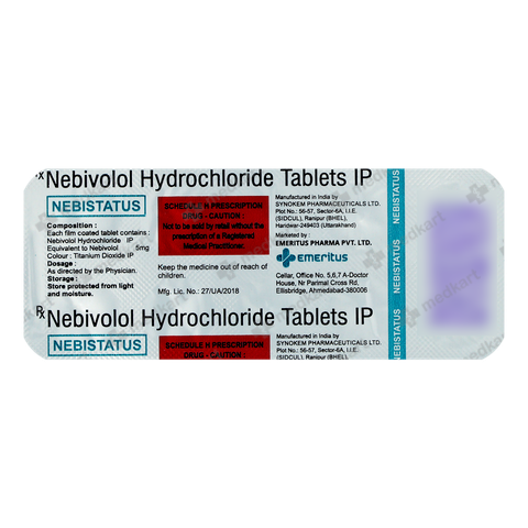 Purchase NEBISTATUS 5 at Medkart