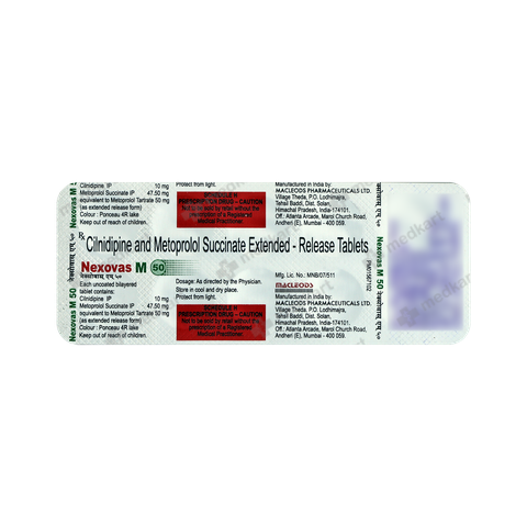 NEXOVAS M 50MG TABLET 10'S, Price, Composition & Generic Alternatives ...