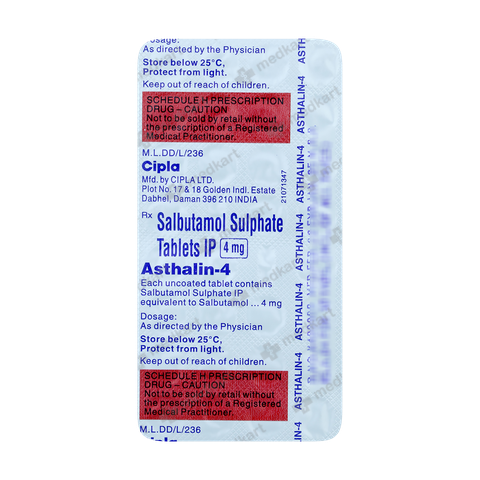 ASTHALIN 4MG TABLET 45'S