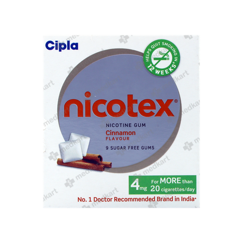 NICOTEX 4MG CINNANON TABLET 9'S