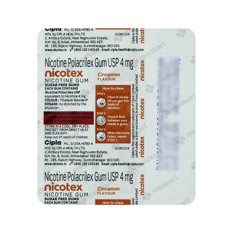 Order NICOTEX 4 online at Medkart