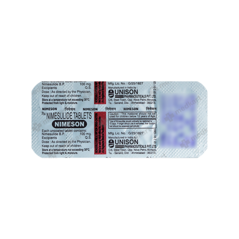 NIMESON 100MG TABLET 10'S