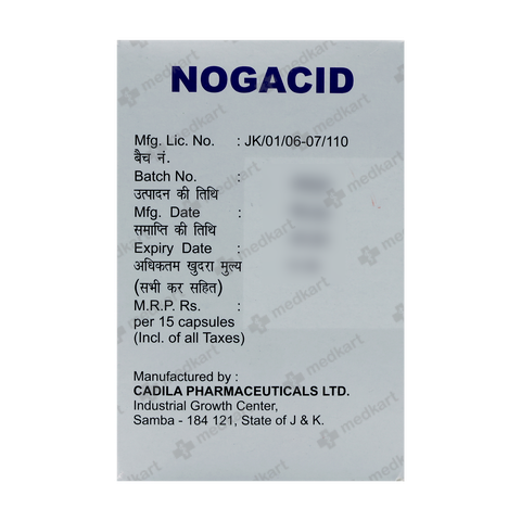 NOGACID 20MG CAPSULE 15'S