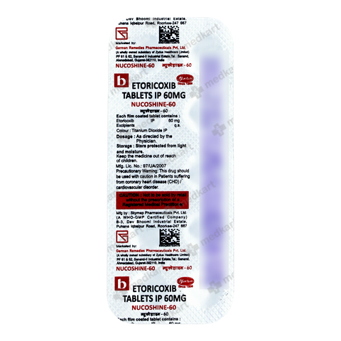 NUCOSHINE 60MG TABLET 10'S