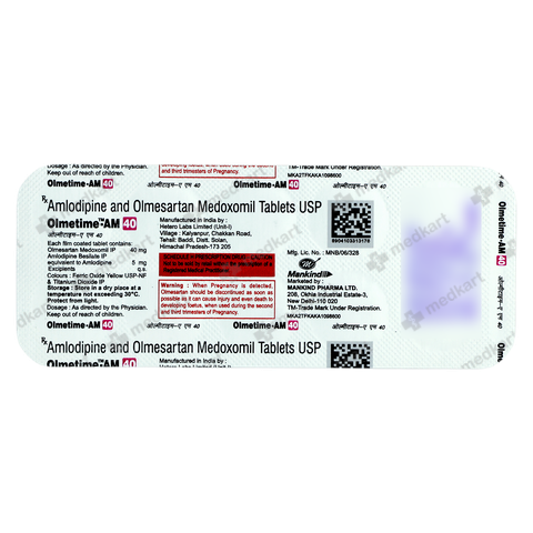 OLMETIME AM 40MG TABLET 10'S