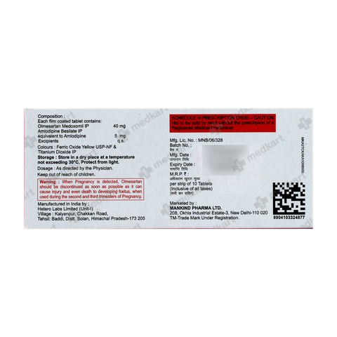 OLMETIME AM 40MG TABLET 10'S