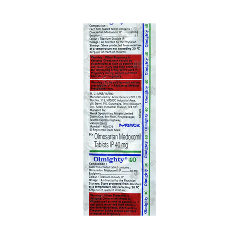 OLMIGHTY 40MG TABLET 10'S