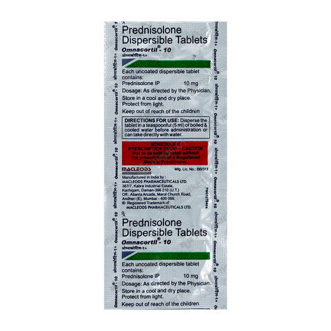 OMNACORTIL 10MG TABLET 10'S, Price, Composition & Generic Alternatives