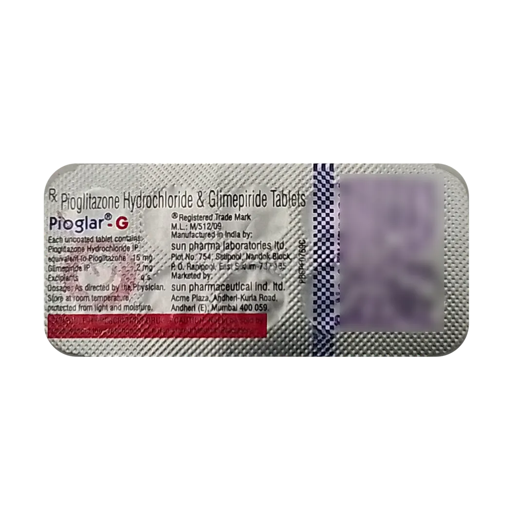 PIOGLAR G 15/2MG TABLET 10'S