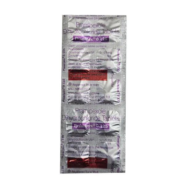 PRAMIPEX 0.125MG TABLET 10'S