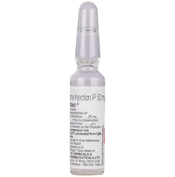 Rantac Injection 2 ML 5's – Composition & Price | Medkart