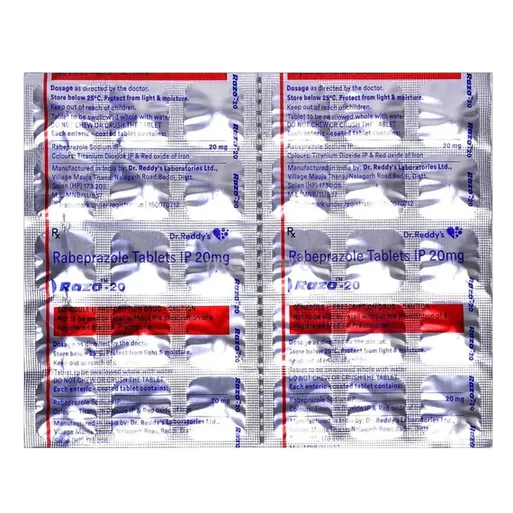 Razo Rx65 Razo 20MG Tablet 15's: Uses, Side Effects & Price | Medkart