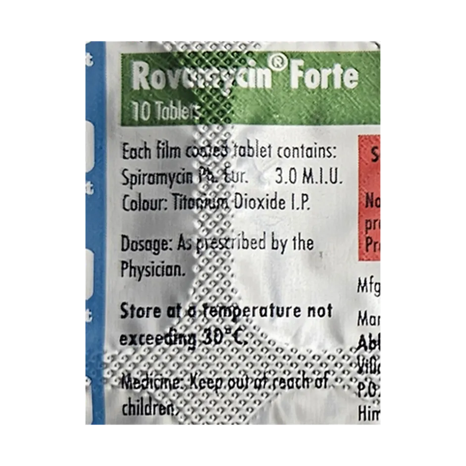 ROVAMYCIN FORTE TABLET 10'S