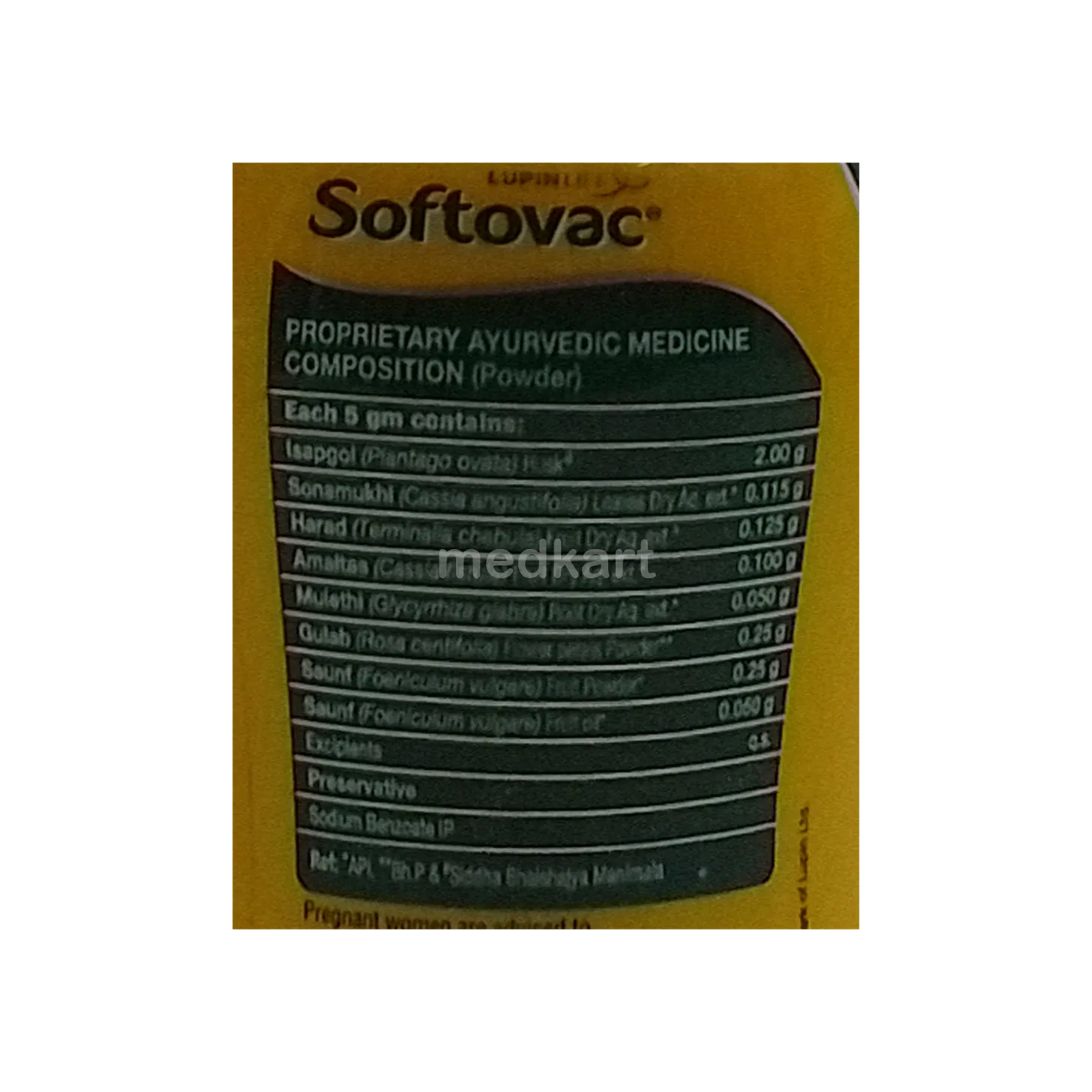 SOFTOVAC POWDER 100 GM