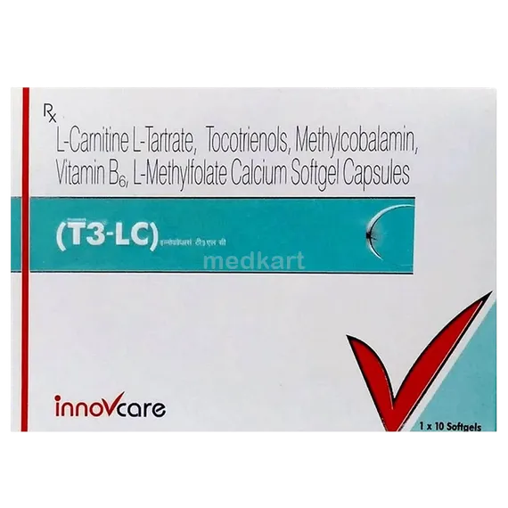 l carnitine pineapple coconut Innovcare's New T3-LC Tablet: Buy strip of 10.0 tablets at best price in  India main image 0
