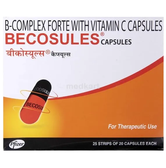 Becosules Capsule 20's: Uses, Side Effects & Price | Medkart