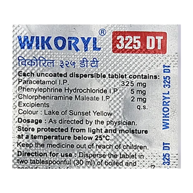 WIKORYL 325DT TABLET 10'S