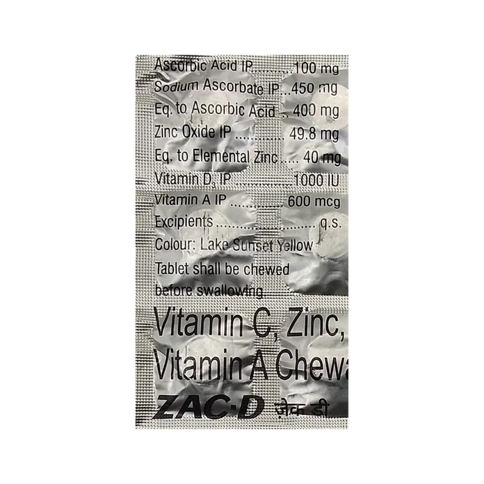 ZAC D CHEWABLE TABLET 15'S