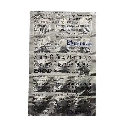 ZAC D CHEWABLE TABLET 15'S
