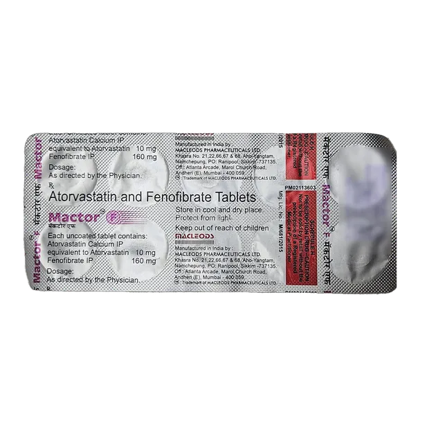 MACTOR F 10/160MG TABLET 10'S