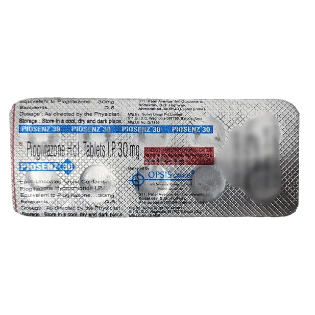 PIOSENZ 30MG TABLET 10'S