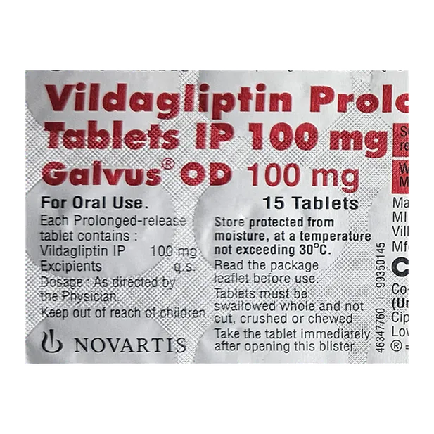 GALVUS 100MG OD TABLET 15'S