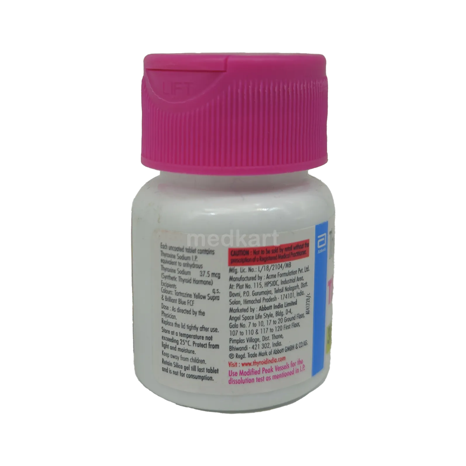 THYRONORM 37.5MCG TABLET 120'S
