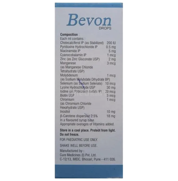 BEVON DROPS 15 ML Price, Uses, Side Effects & Substitutes | Medkart