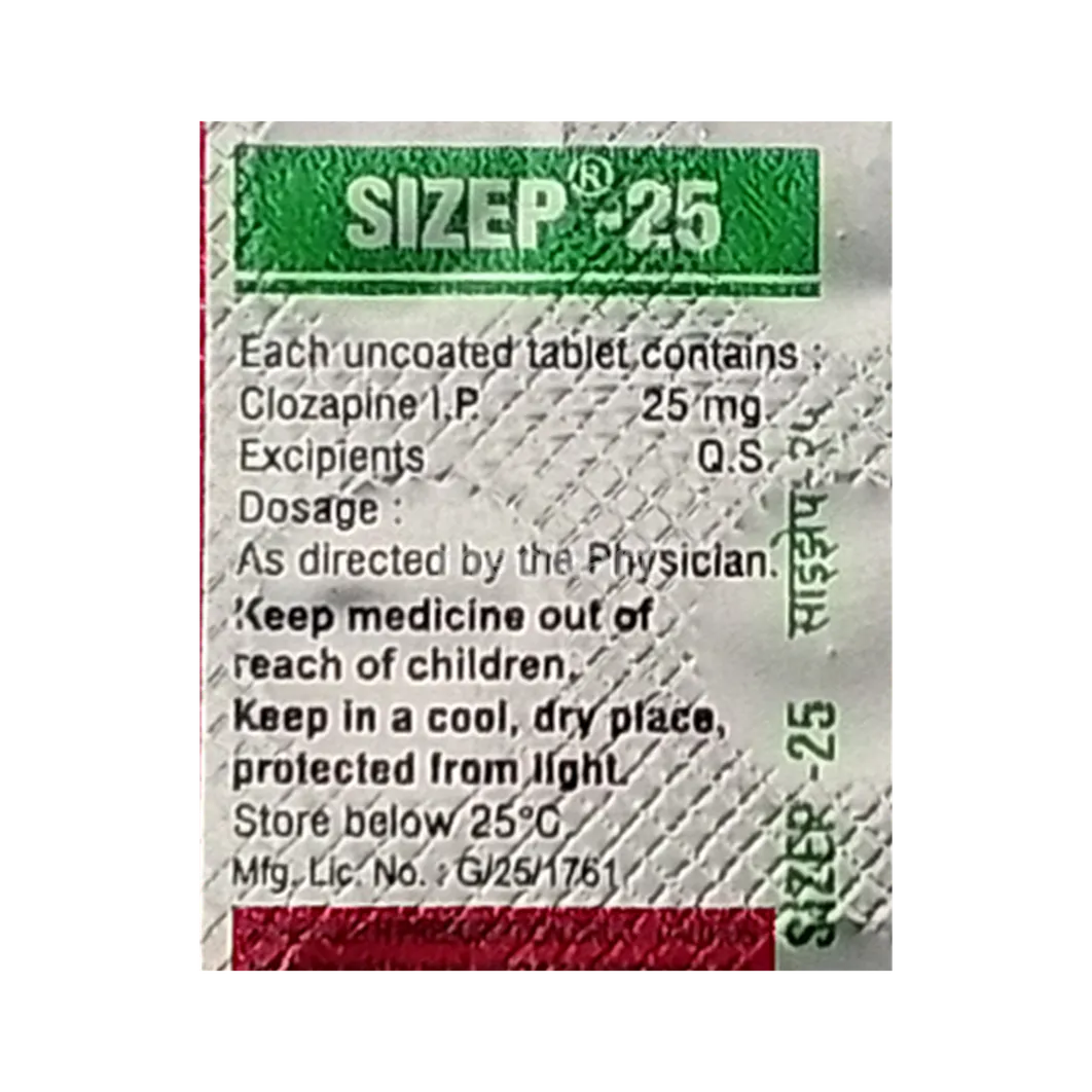 SIZEP 25MG TABLET 10'S