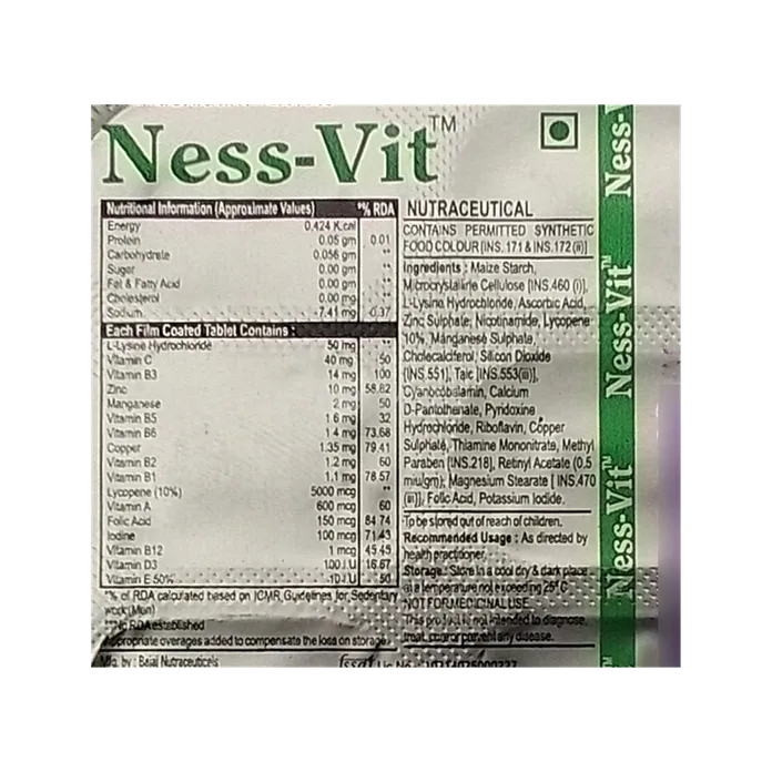 NESS VIT TABLET 10'S