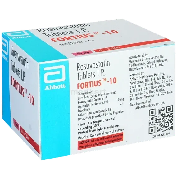 Buy Fortius 10Mg Tablet 10S Online at Best Price | Medkart