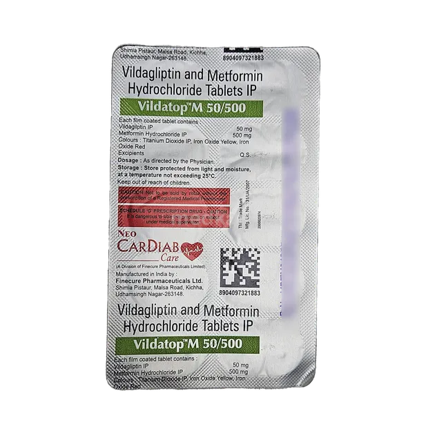 VILDATOP M 50/500MG TABLET 10'S