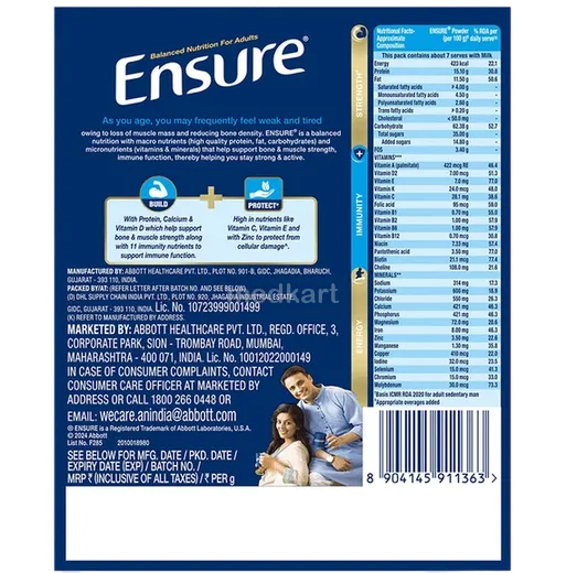 Ensure Script Buy Ensure Vanilla Powder 200 Gm at Best Price | Medkart