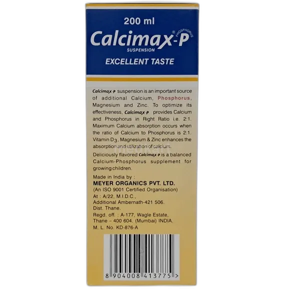 Calcimax D Syrup 200 ML: Uses, Price & Substitute | Medkart