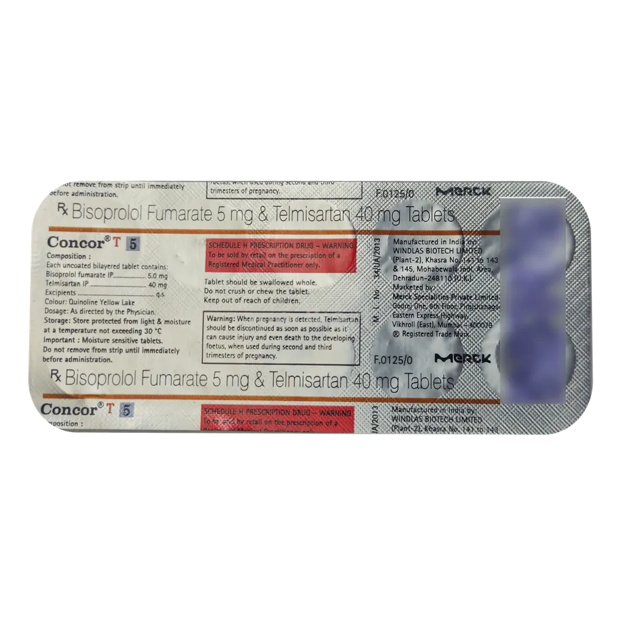 CONCOR T 5/40MG TABLET 10'S