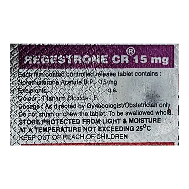 REGESTRONE CR 15MG TABLET 5'S