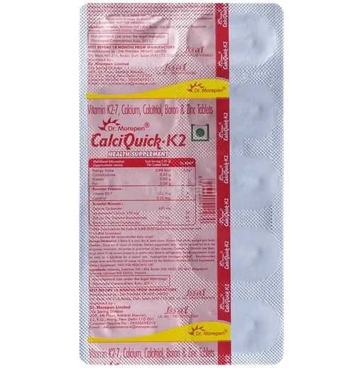 Choquick Tablets Calciquick K2 Tablet 10's – Composition & Price | Medkart