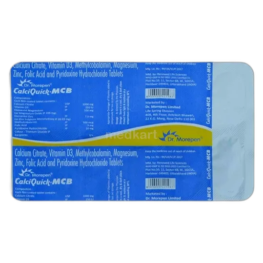 Calciquick Mcb Tablet 10's: Uses, Side Effects & Price
