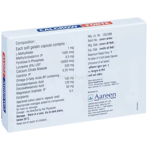 Buy Calgrow Forte Capsule 10s Online at Best Price | Medkart