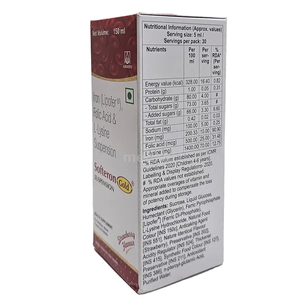 SOFTERON GOLD SYRUP 150ML