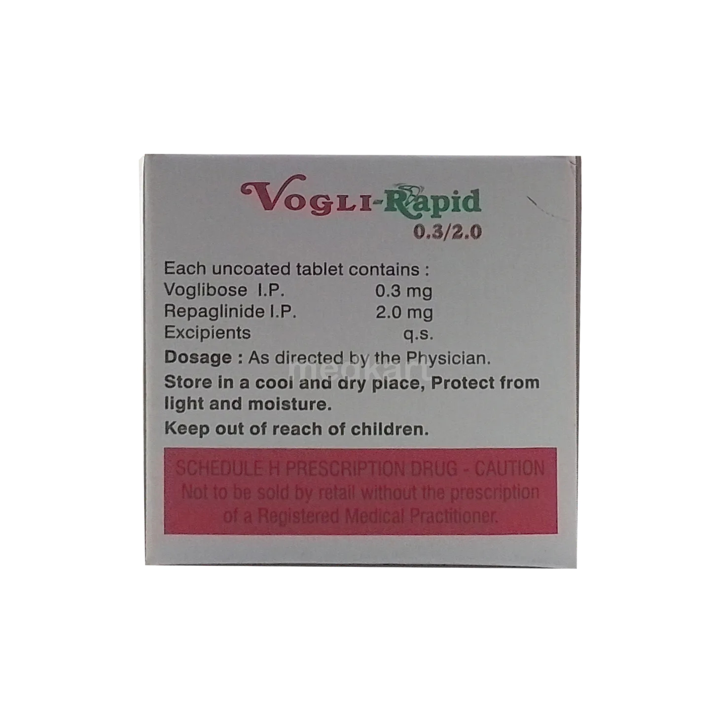 VOGLI RAPID 0.3/2.0MG TABLET  10"S