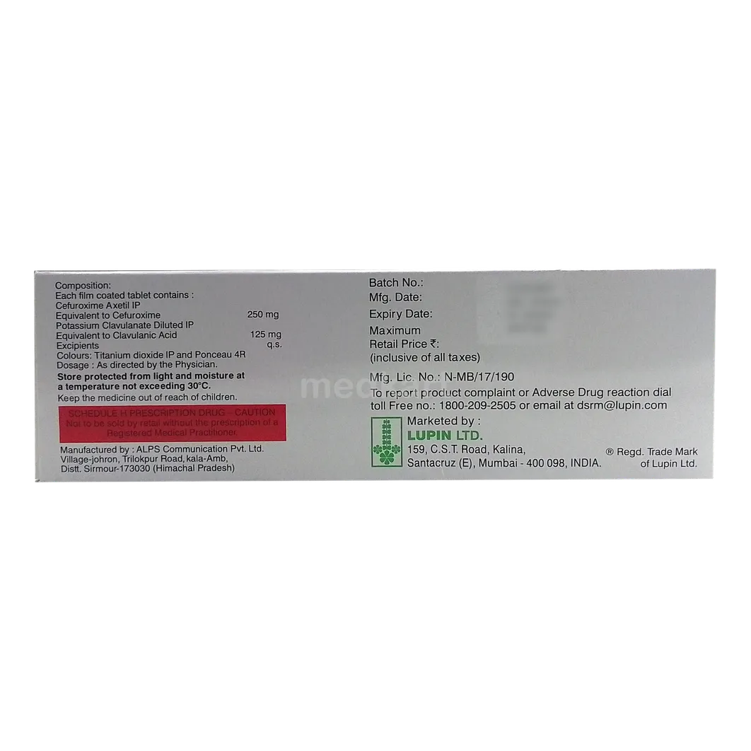 CETIL CV 250MG TABLET 10'S