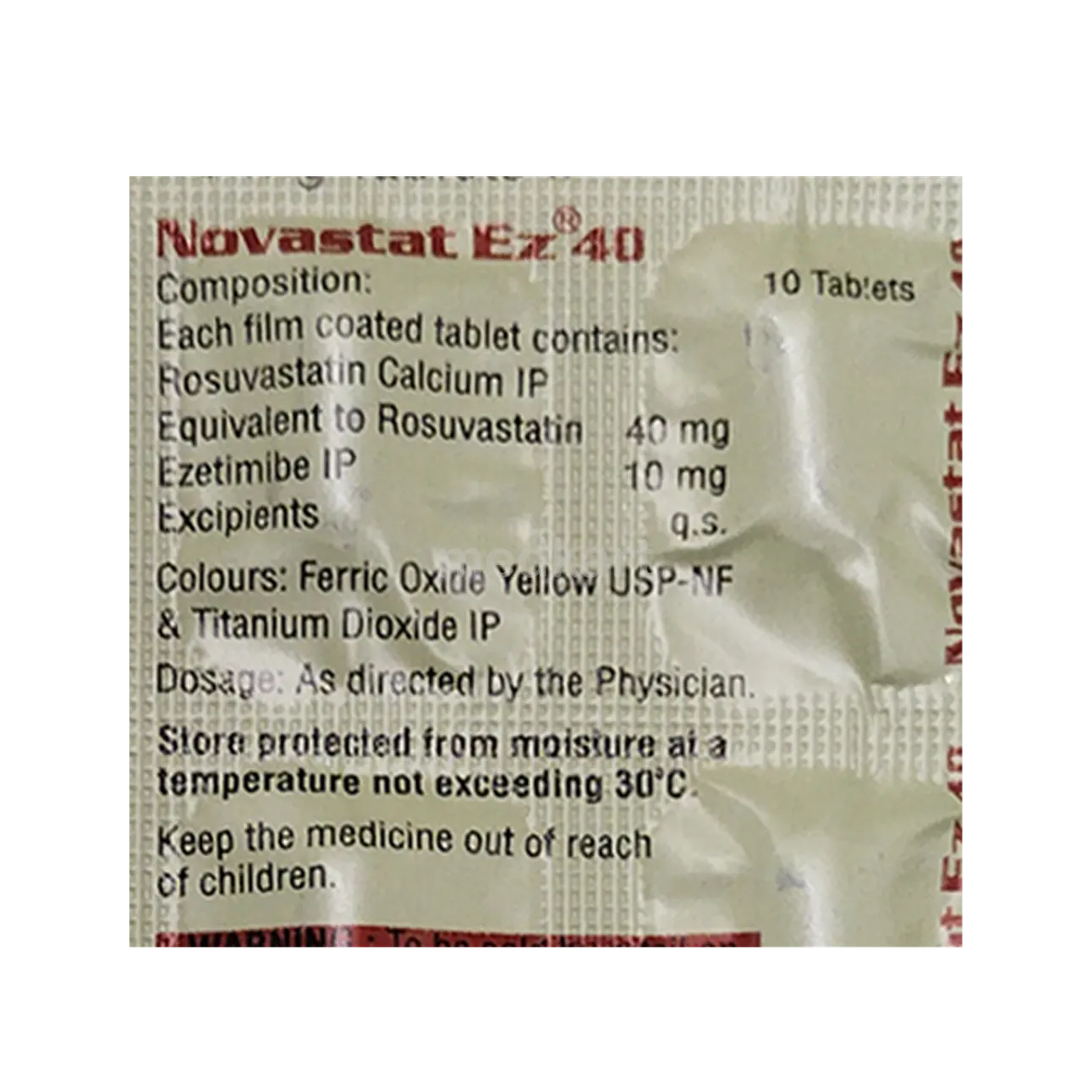 NOVASTAT EZ 40MG TABLET 10'S