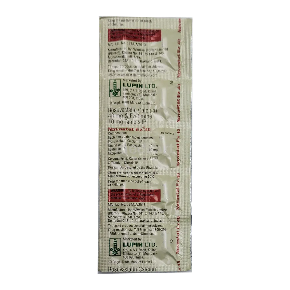 NOVASTAT EZ 40MG TABLET 10'S