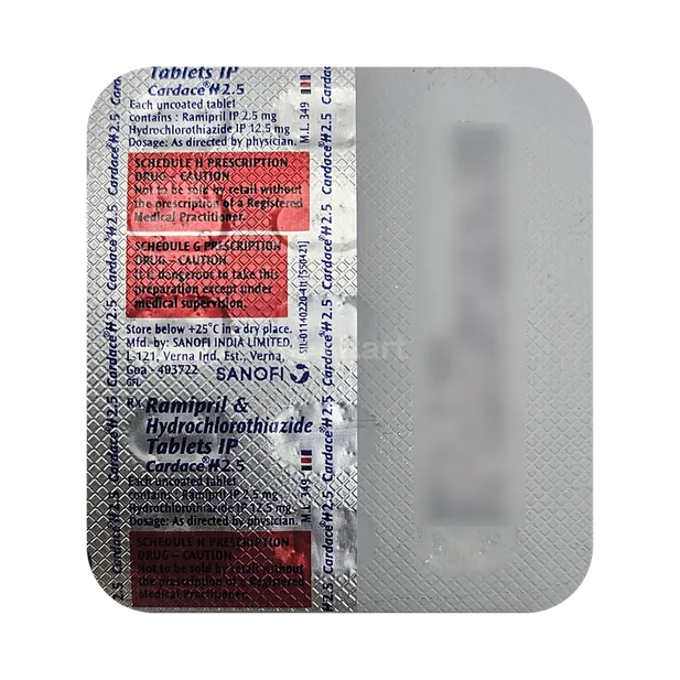 CARDACE H 2.5MG TABLET 15'S
