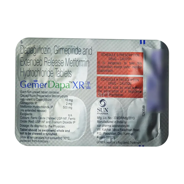 GEMER DAPA XR 10/2/500MG TABLET 7'S