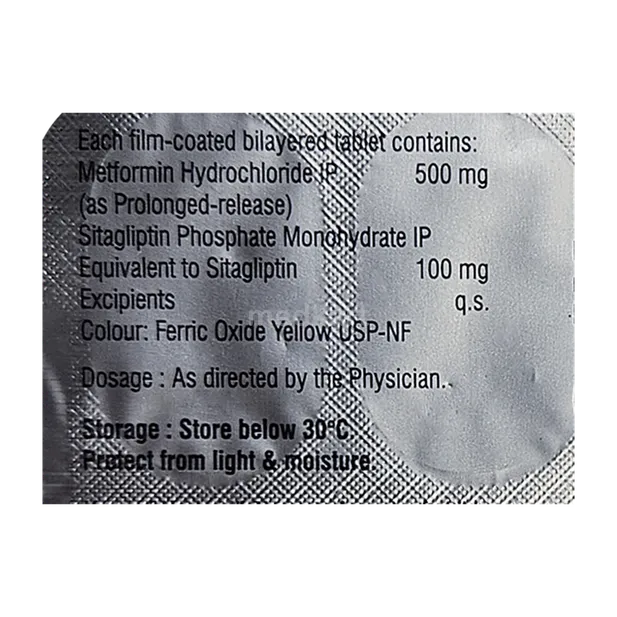 SITABITE M 100/500MG TABLET 10'S