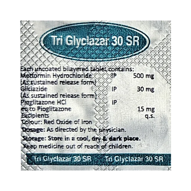 TRI GLYCLAZAR 30MG SR TABLET 10'S